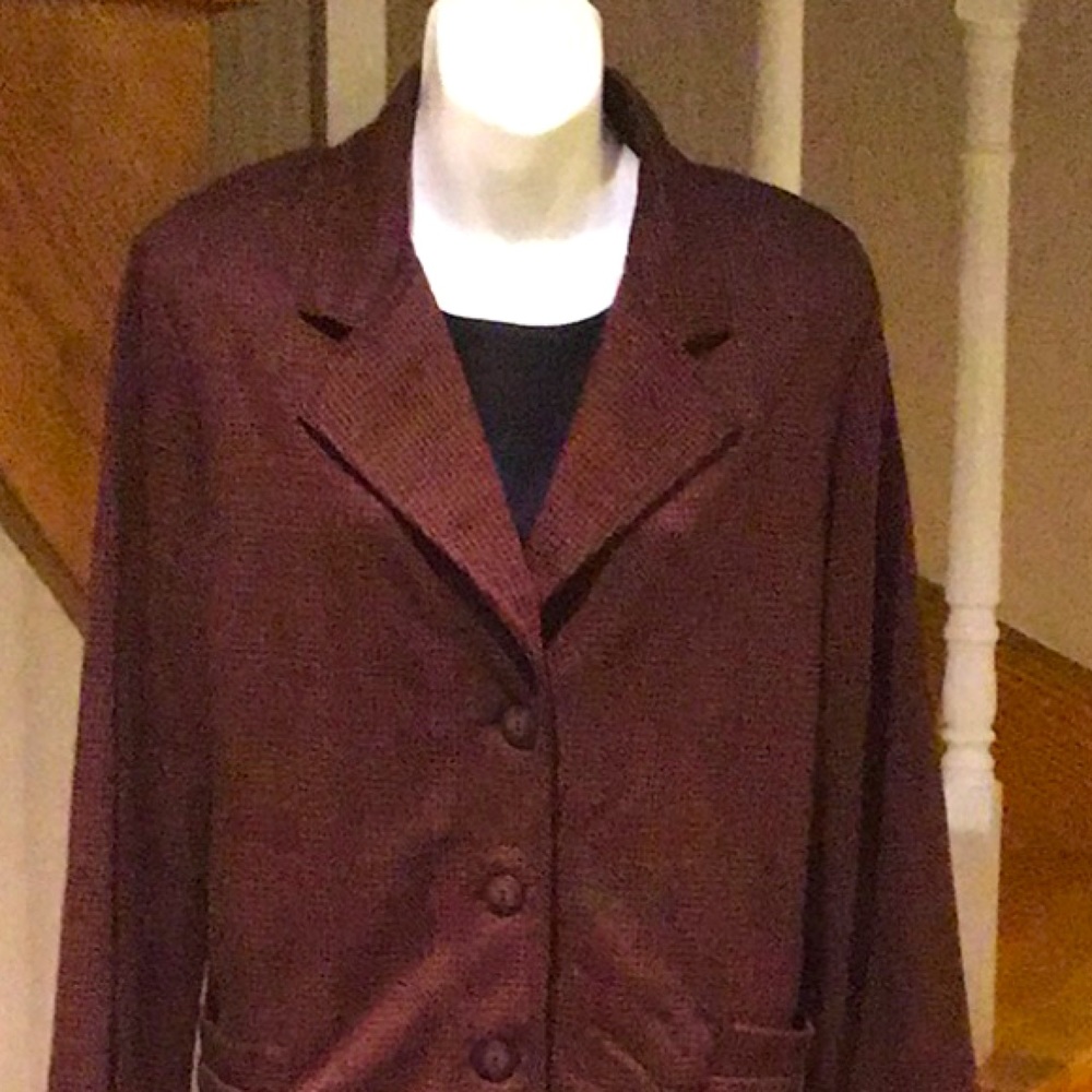 ⬇️Price Drop⬇️NWOT Brown/black houndstooth collared blazer